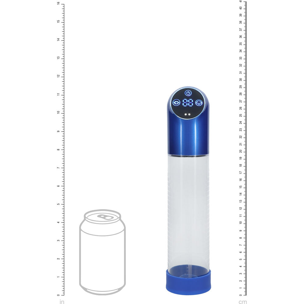 Pumped Automatic Waterproof Penis Pump Metal and Clear Design - 20cm