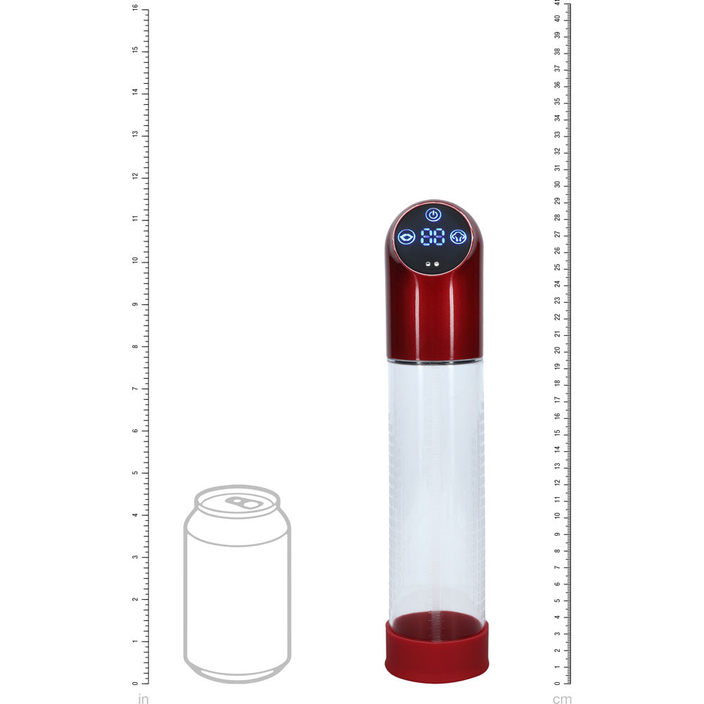 Pumped Automatic Waterproof Penis Pump Metal Clear Design - 20cm