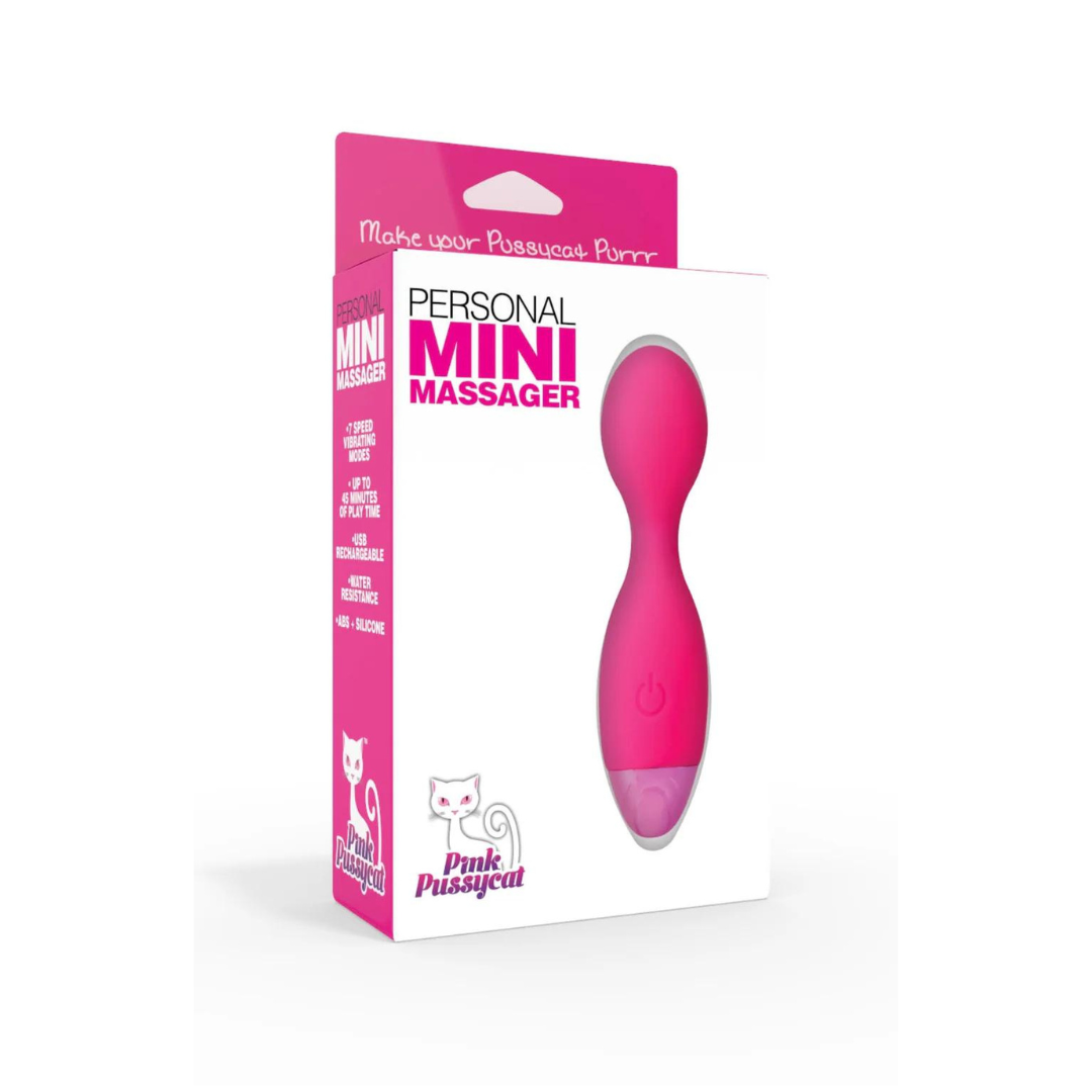 Pink Pussycat Personal Mini Massager Multi-Speed Silicone Wand