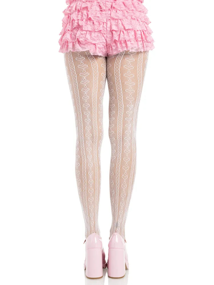 Sweetheart Striped Tights – Nylon Spandex Hosiery
