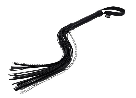 Shadow Chain Flogger – Faux Leather and Chain Impact Toy