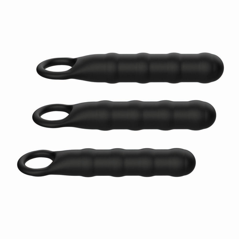 Nasstoys Ass-Sation Anal Wand Training Kit (Black) – 3-Piece Butt Plug Set