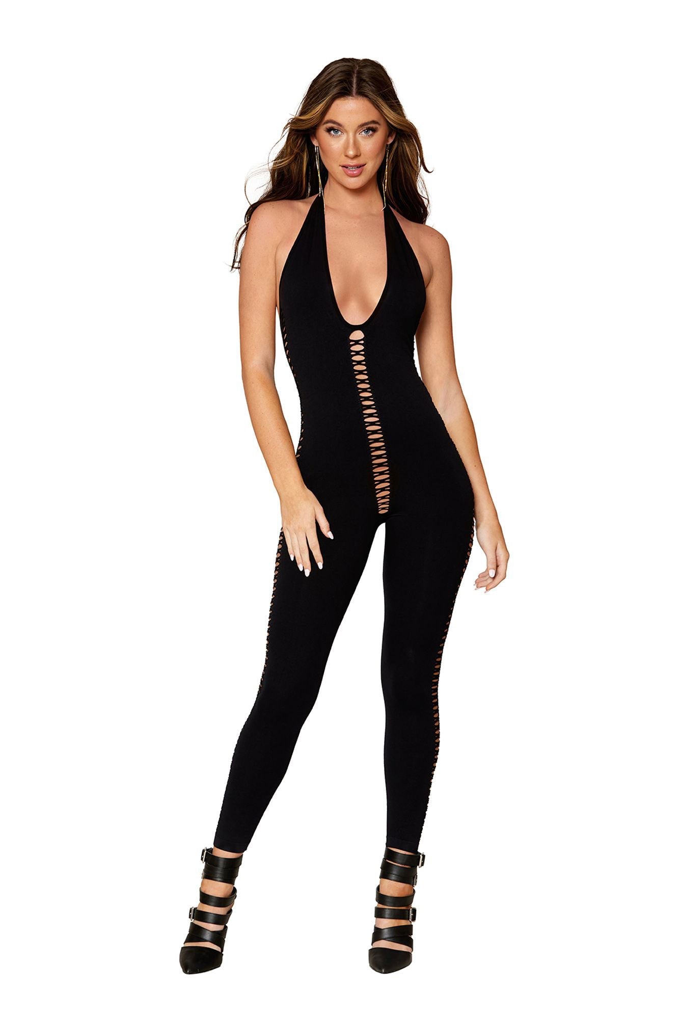 Dreamgirl Catsuit Bodystocking Black