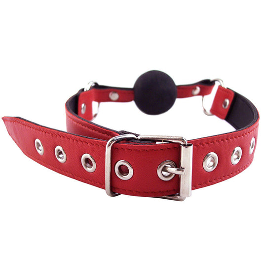 Rouge Garments Leather Ball Gag Adjustable Strap – 5.5 Inch Circumference Gag