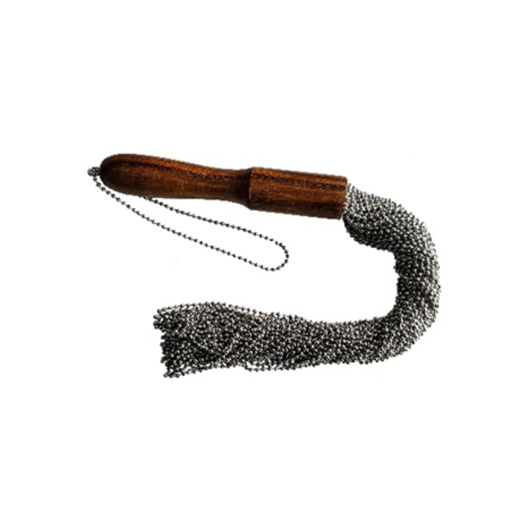Rouge Beaded Metal Flogger in Silver