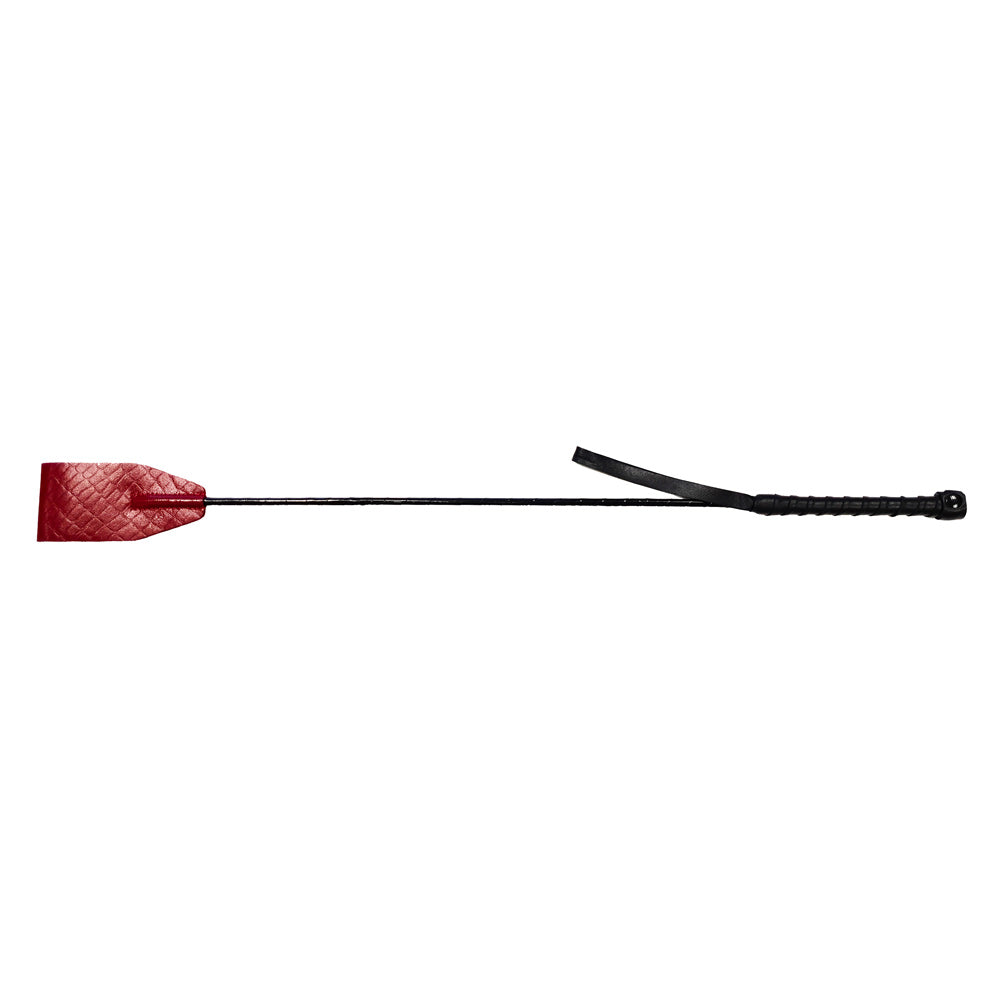 Rouge Garments Leather Croc Print Riding Crop – 23.5 Inch Leather Riding Crop