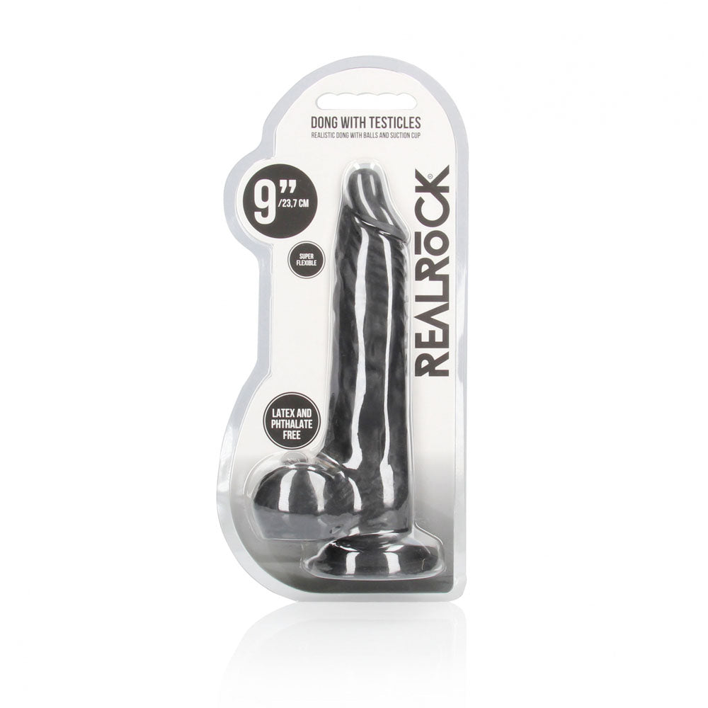 RealRock 9 Inch Realistic Dong with Balls – Lifelike Phthalate-Free Dildo