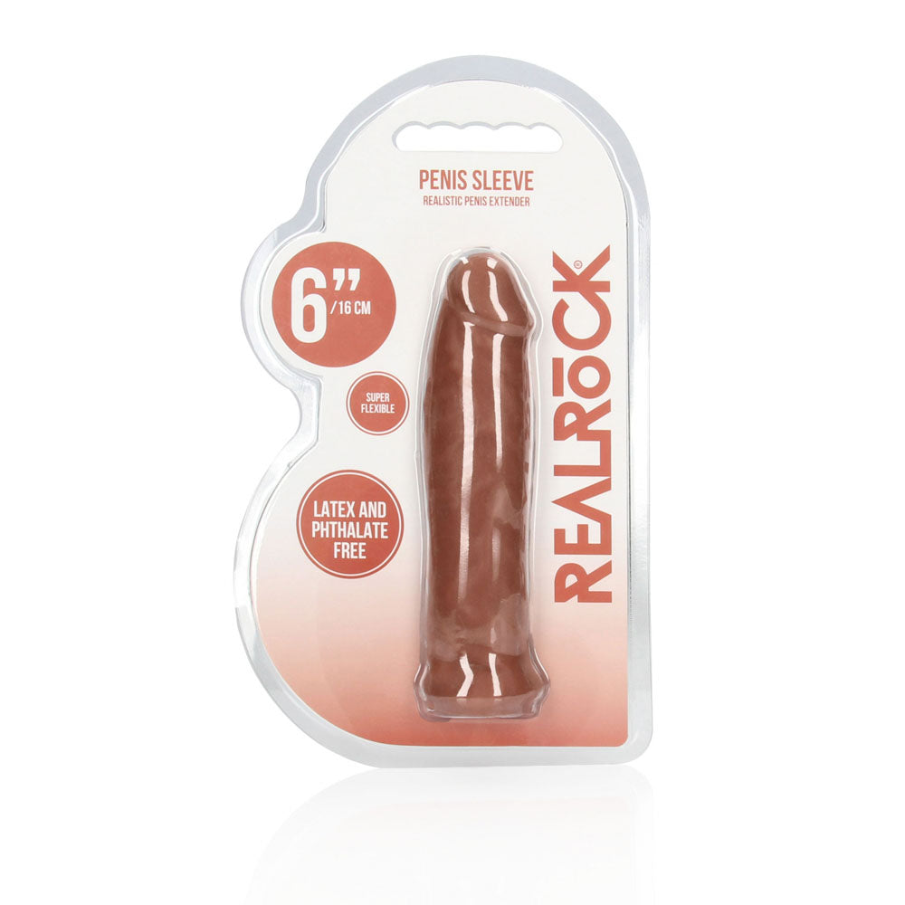 Realrock 6 Inch Realistic Penis Extension Sleeve