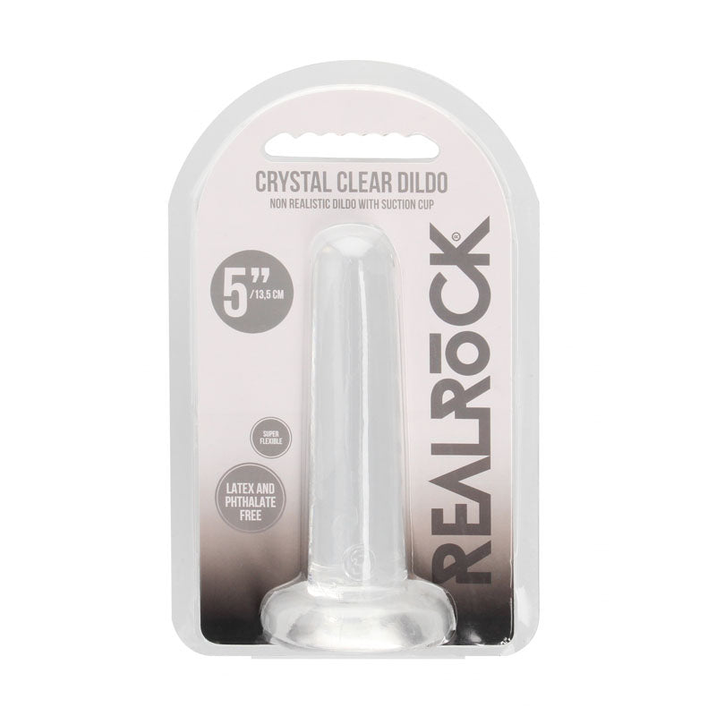 REALROCK Crystal Clear Dildo With Suction Cup – 13.5 cm Dildo