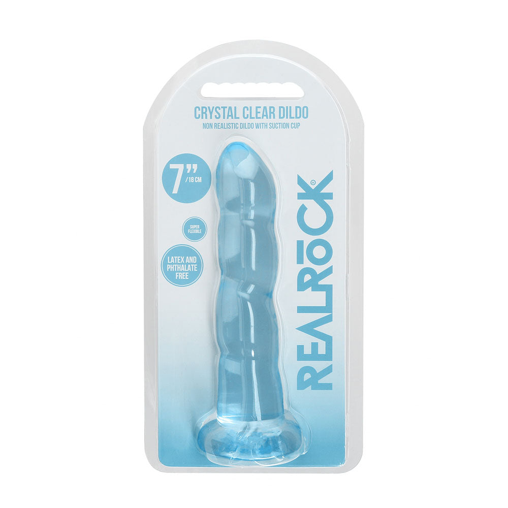 RealRock Crystal Clear 17 cm Dildo with Suction Base
