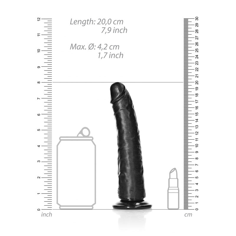 RealRock Realistic Slim Dildo with Suction Cup – 18cm Dildo