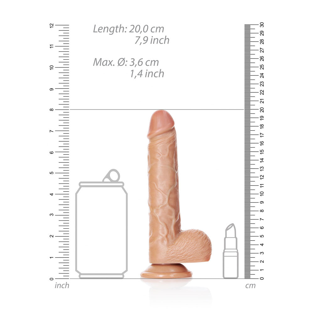 RealRock Straight Realistic Dildo (Tan) – 18 cm (7") Realistic Dildo
