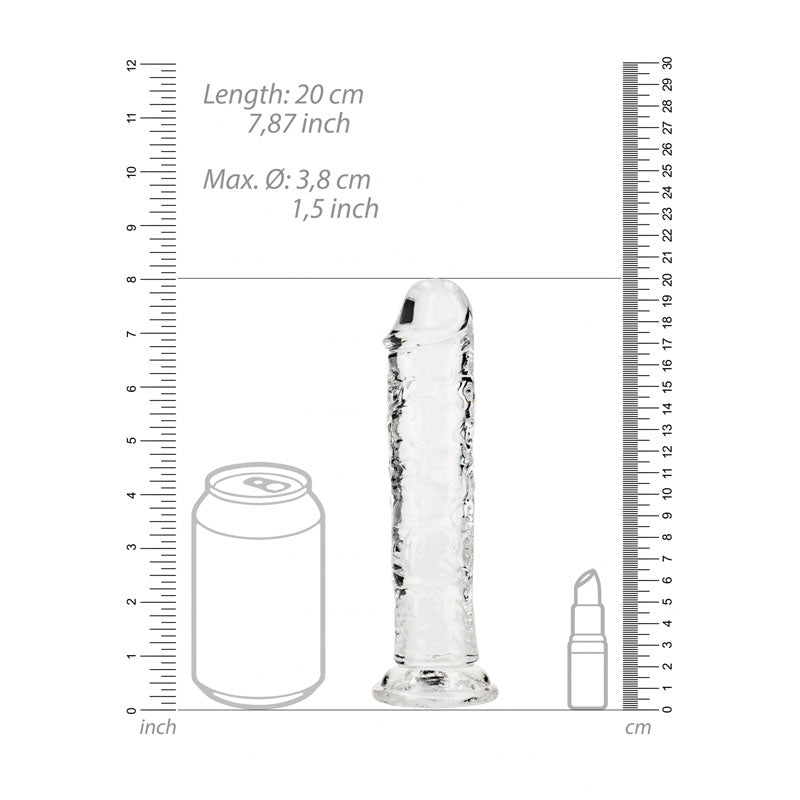 RealRock 18 cm Clear Straight Dildo – 7 Inch Dildo