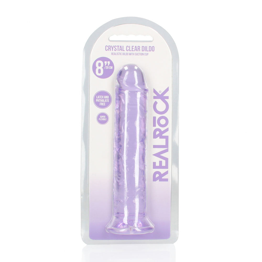 REALROCK 20 cm Straight Dildo – Clear Straight Dildo 20 cm