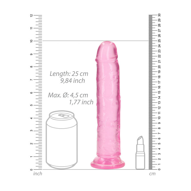 RealRock 25 cm Straight Dildo – Clear 25 cm Dildo