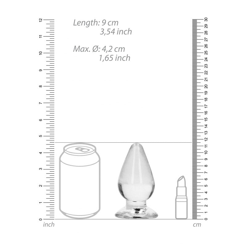 RealRock Crystal Clear 11.5 cm Suction Base Butt Plug