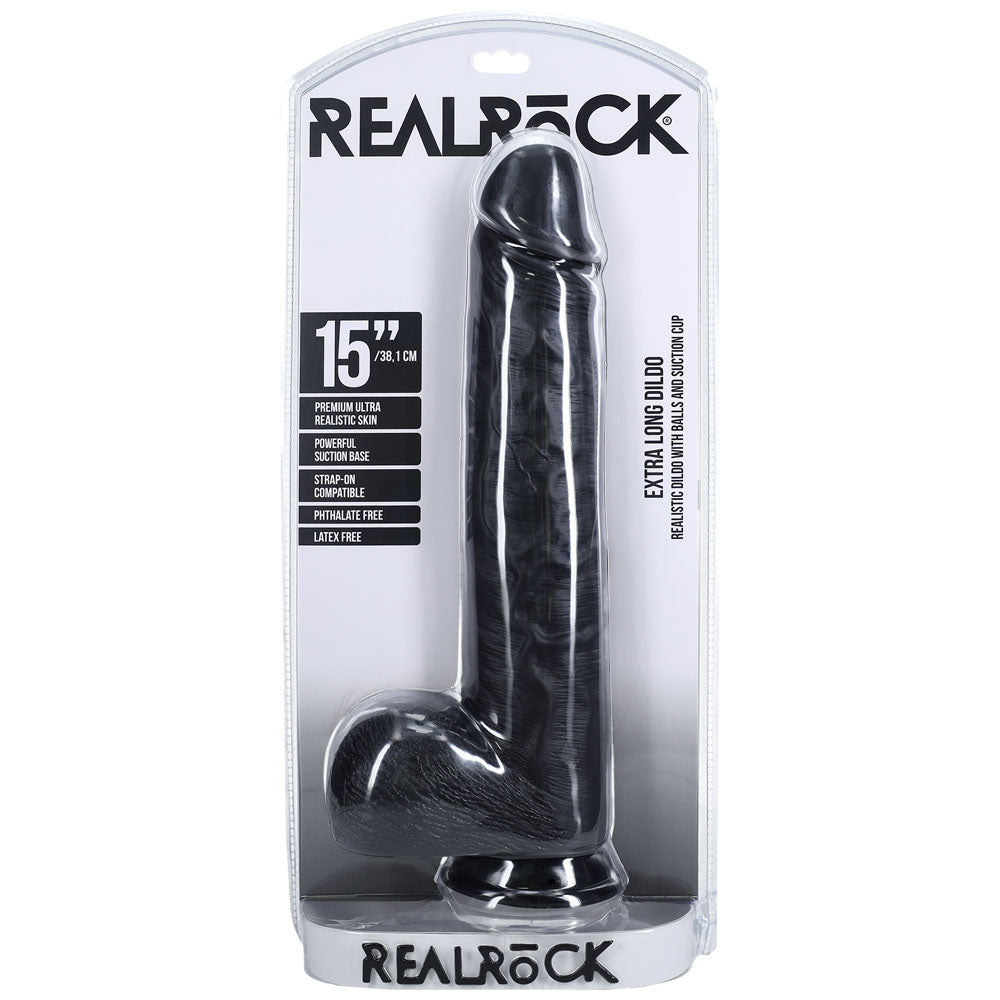RealRock 38cm Extra Long Dildo with Balls – 15 Inch Dildo