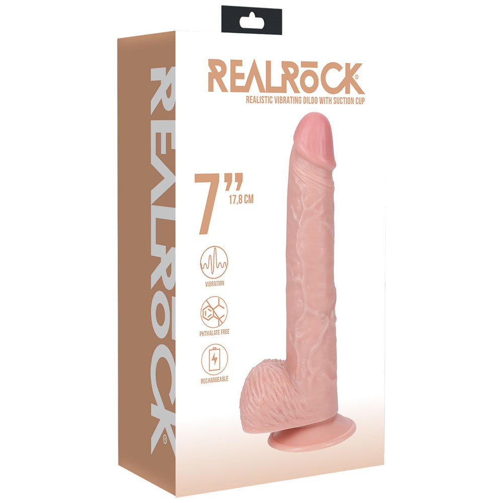 RealRock 18cm USB Rechargeable Vibrating Dildo