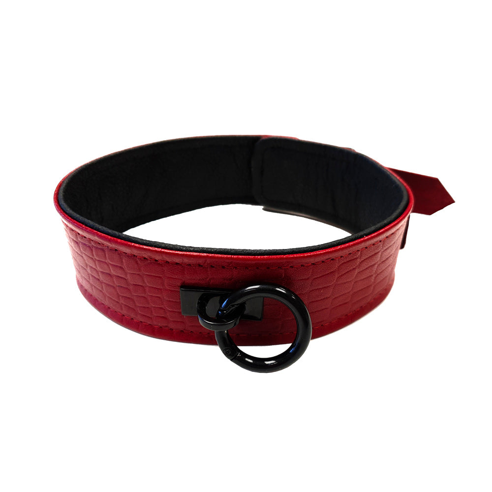 Rouge Garments Leather Croc Print Collar – Leather Collar