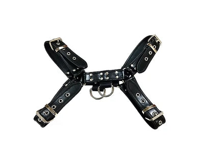Rouge O.T H-Front Leather Harness (Black, Medium) – Adjustable Leather Harness