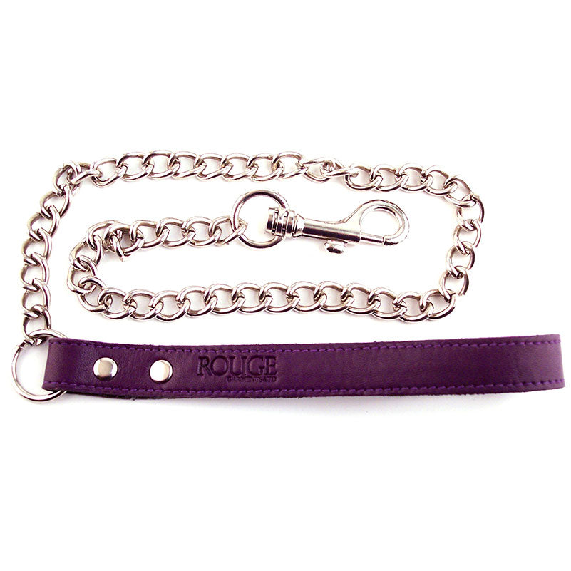 Rouge Garments Leather Lead with Metal Chain – Firm Leather Restraint