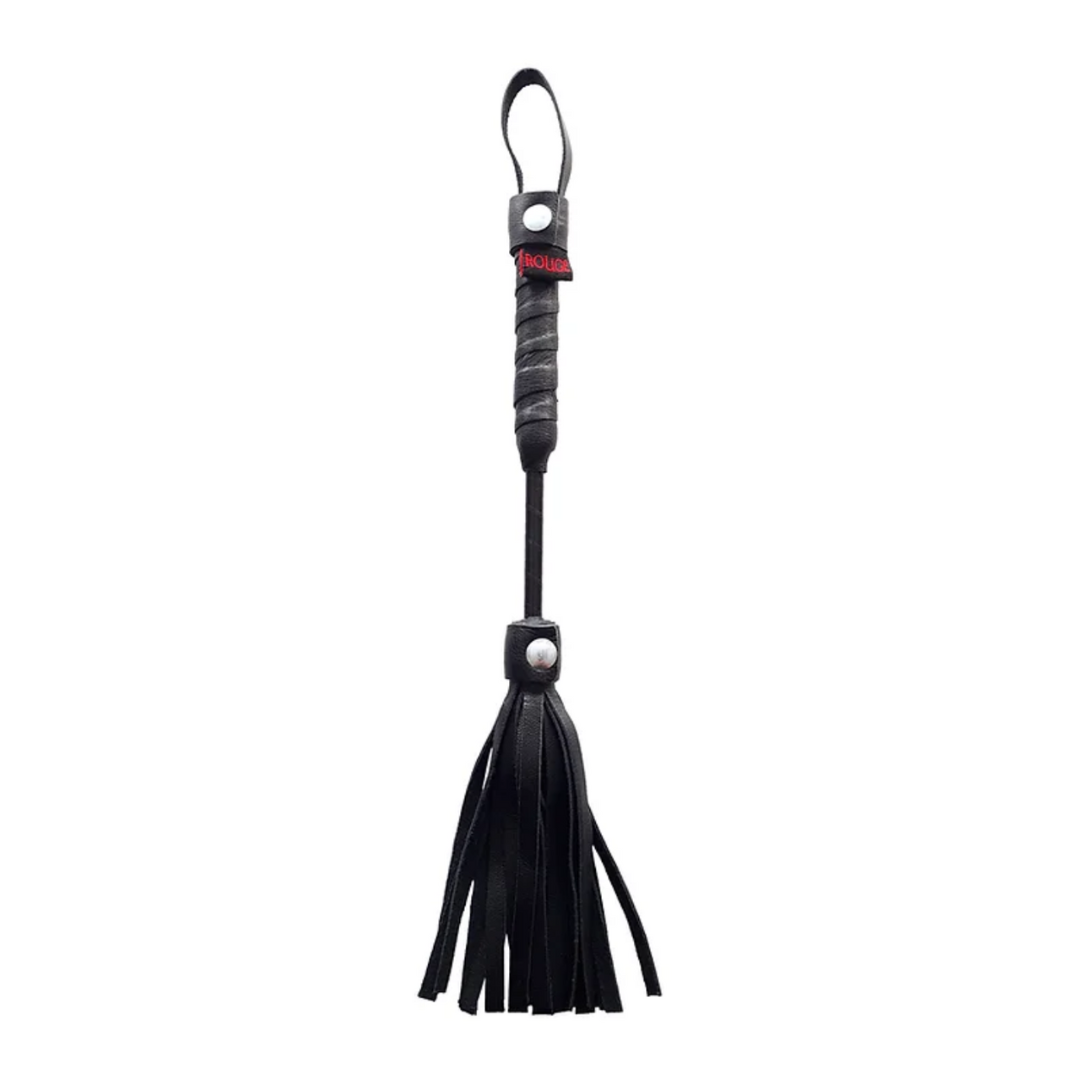 Rouge Mini Leather Flogger (Black) – Small Leather Flogger
