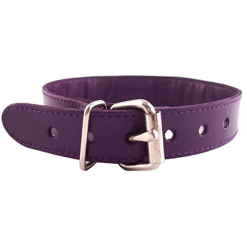 Rouge Garments Studded Collar – Leather Adjustable 19 Inch Collar