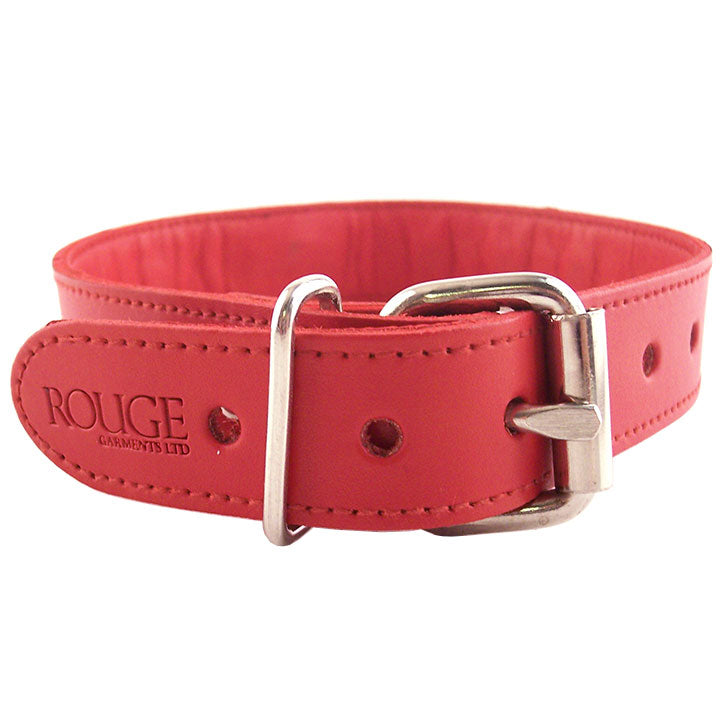 Rouge Garments Red Studded Collar – Adjustable Leather Collar