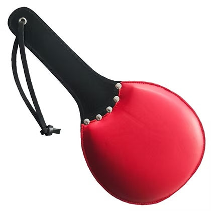 Rouge Leather Ping Pong Paddle in Black and Red