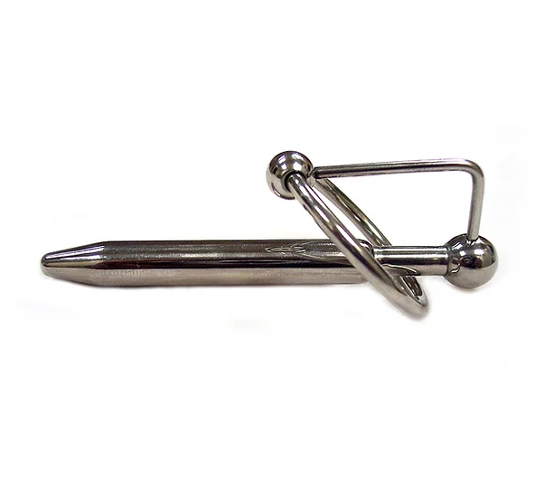 Rouge Stainless Steel Urethral Plug and Cock Ring Set Large