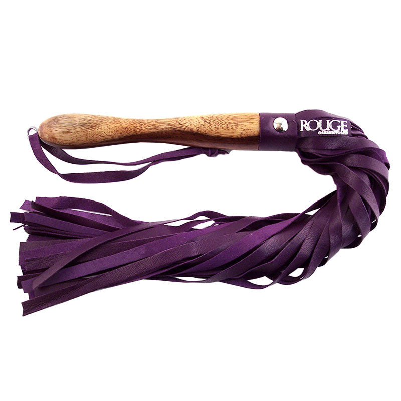 Rouge Garments Wooden Handled Leather Flogger – 23 Inch Whip