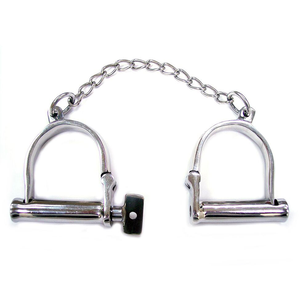 Rouge Stainless Steel Wrist Shackles – Heavy Duty Wrist Restraints with Key