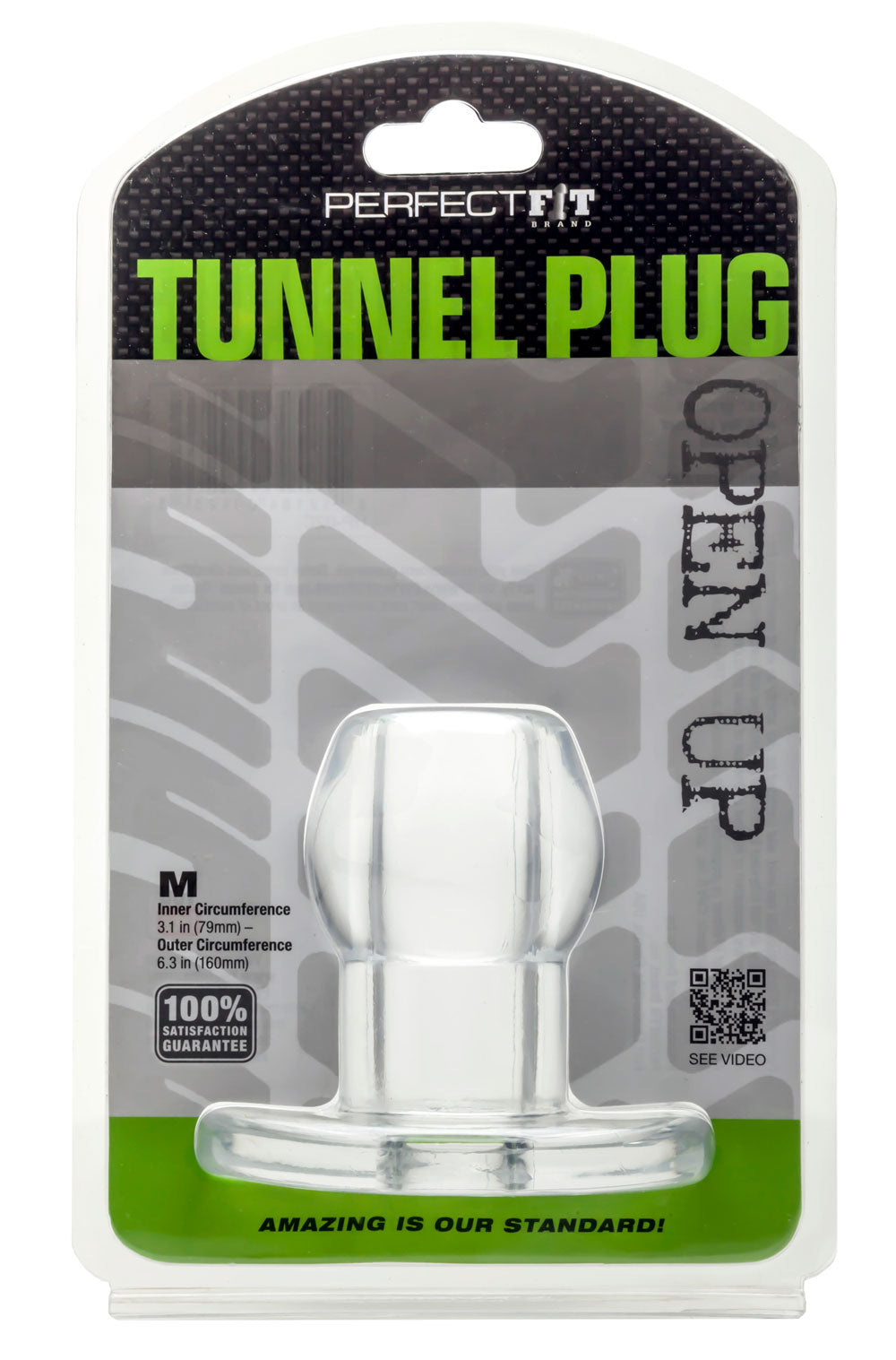 Perfect Fit Tunnel Plug Medium Clear – Medium Sized Butt Plug