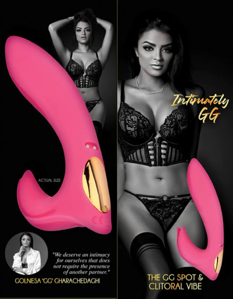 Intimately GG The GG Spot and Clitoral Vibe Bright Pink Food-Grade Silicone Dual Motor 10 Patterns