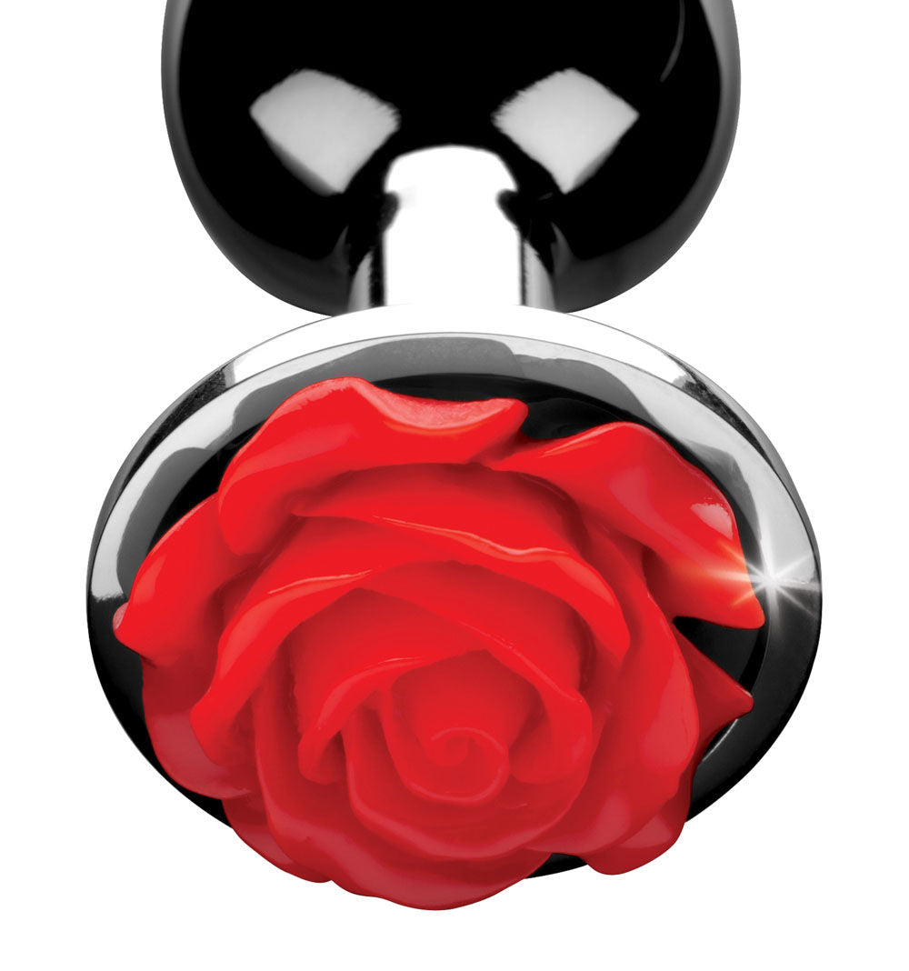 Red Rose Medium Metal Anal Plug – Slim Anal Plug