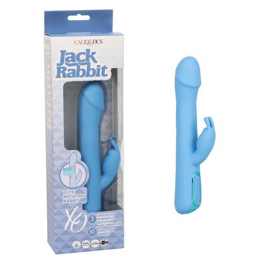 Jack Rabbit Elite Rotating Rabbit Vibrator with 10 Functions Blue