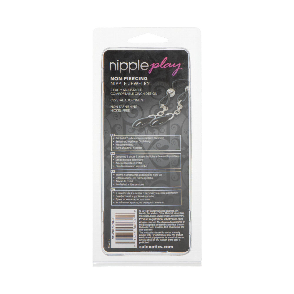 Nipple Play Non-Piercing Nipple Jewelry Crystal Teardrops – Adjustable Nipple Jewelry