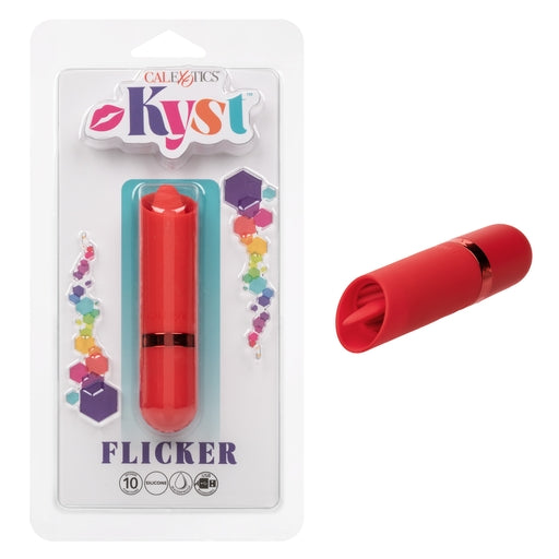 Kyst Flicker Mini (Pink) – Waterproof Mini Massager with Flickering Tongue Tip and 10 Vibration Functions