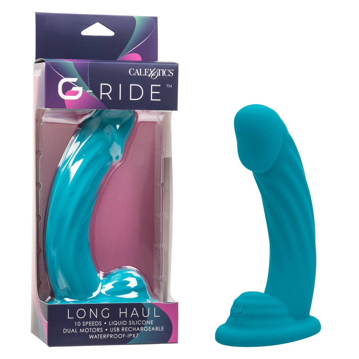 G-Ride Long Haul (Blue) – Curved Vibrator with Ridges and Bulbous Teaser