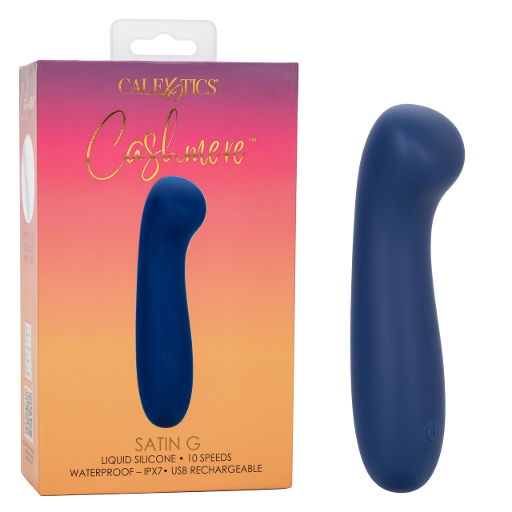 Cashmere Satin G Blue Liquid Silicone Massager With 10 Speeds Waterproof Rechargeable