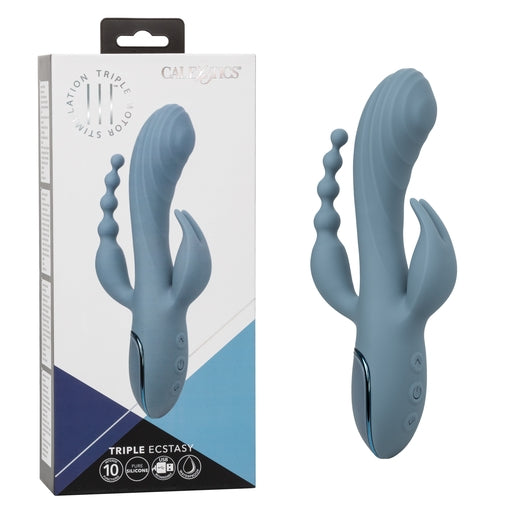Triple Motor Vibrator Massager With Beaded Tail