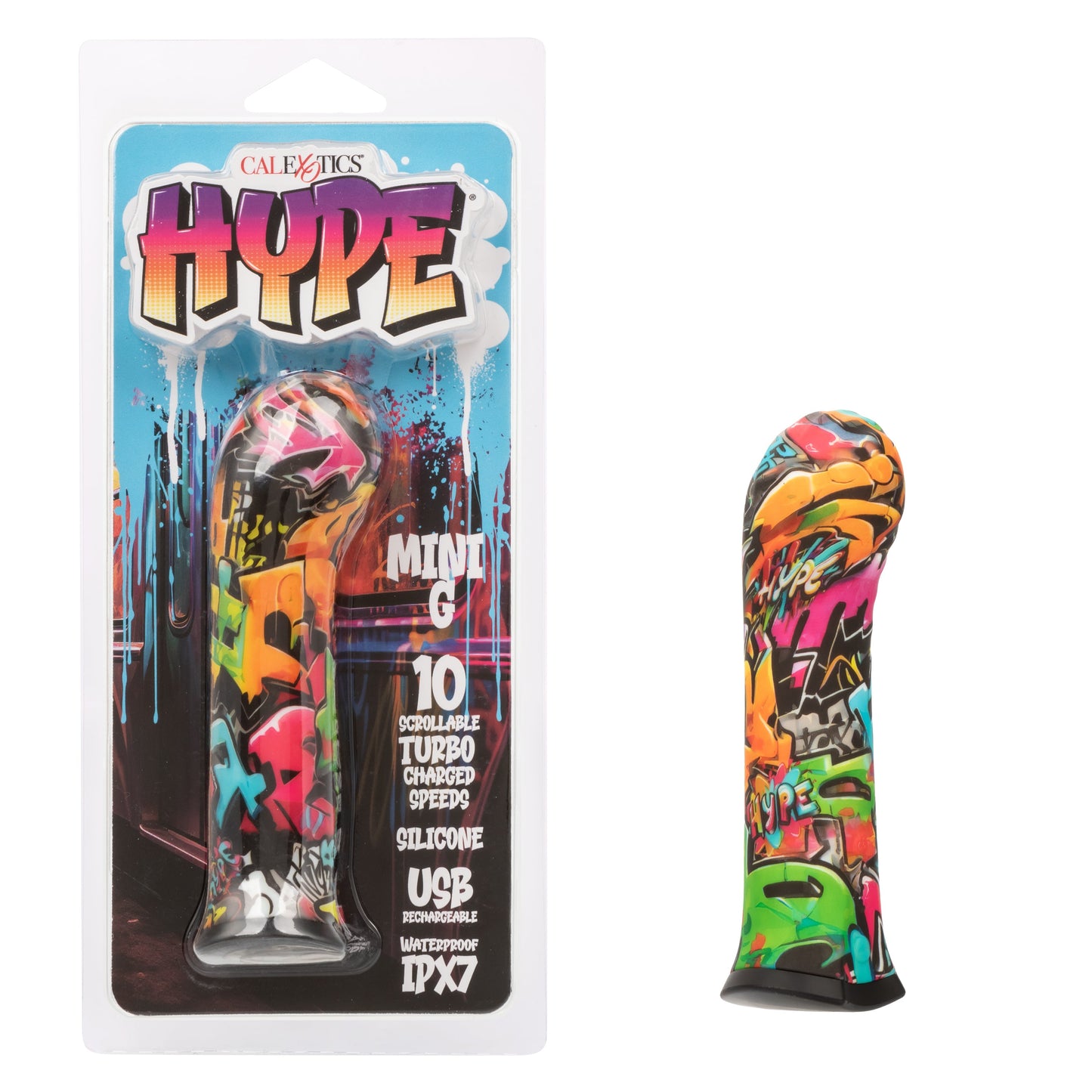 Hype Mini G Silicone Vibrator with 10 Turbo Charged Speeds and Waterproof Design