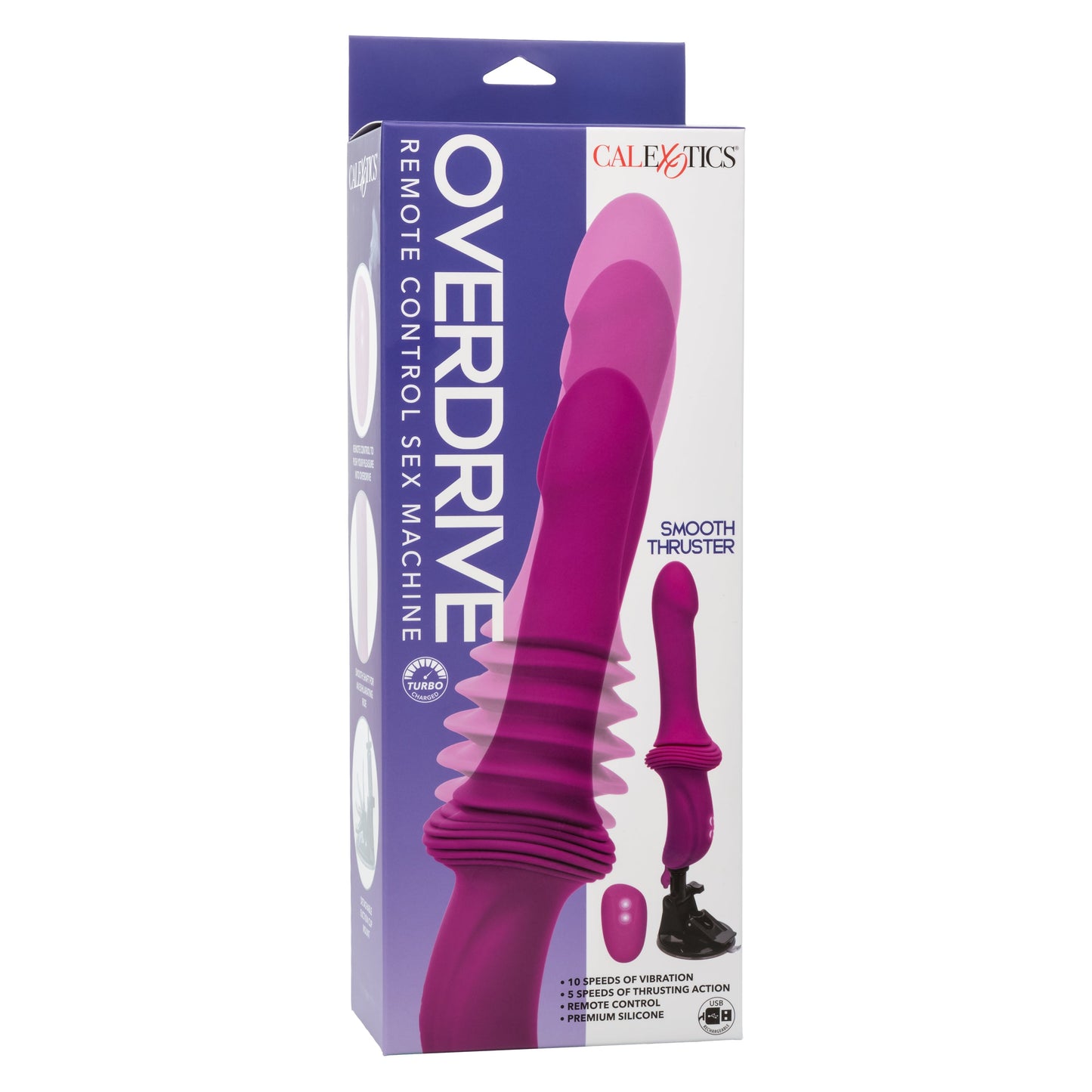 Overdrive Remote Control Sex Machine Smooth Thruster in Purple