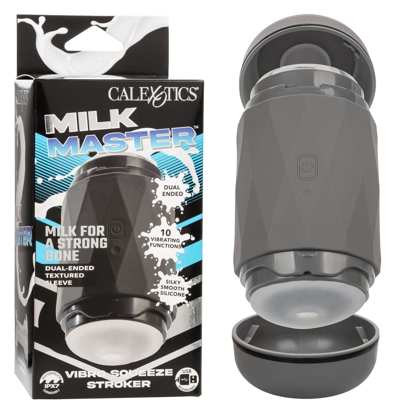 Milk Master Vibro Squeeze Stroker - Adult Male Pleasure Toy