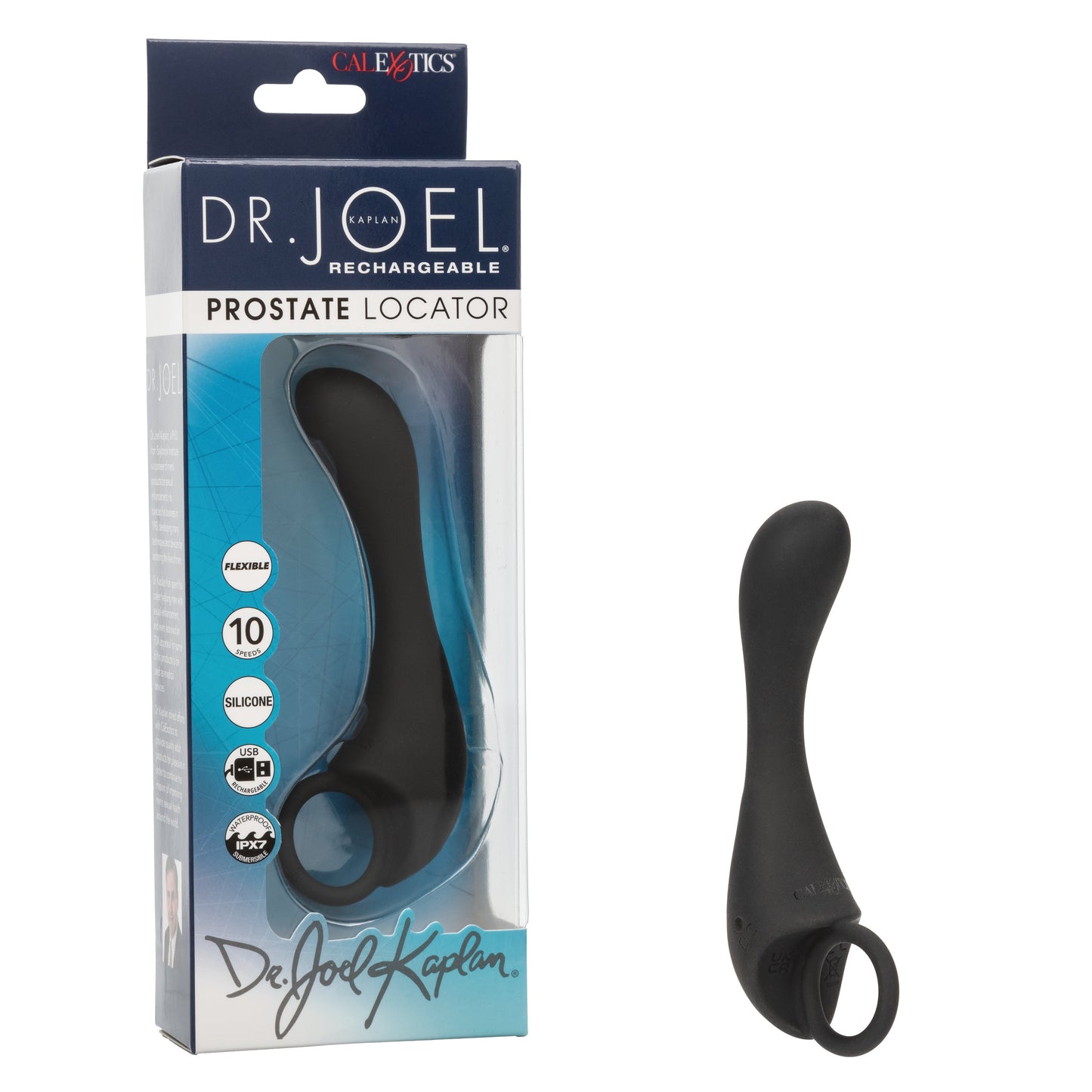 Dr. Joel Kaplan Prostate Locator Black Silicone with 10 Vibration Speeds and Charging