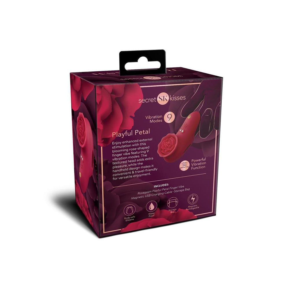 Secret Kisses Rosegasm Playful Petal – USB Rechargeable Finger Stimulator