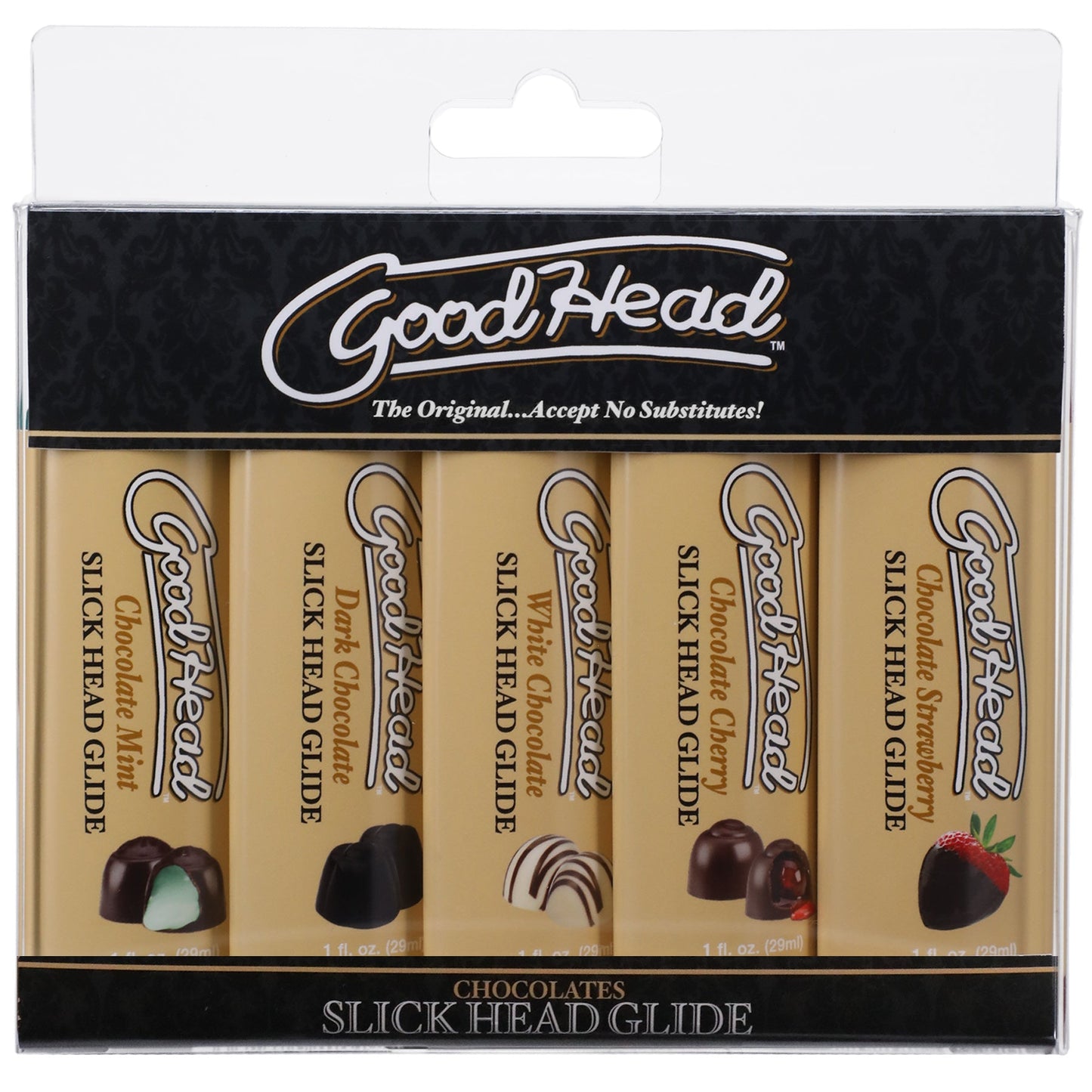 GoodHead Slick Head Glide – 5 Pack Water-Based Flavored Lubricant Set