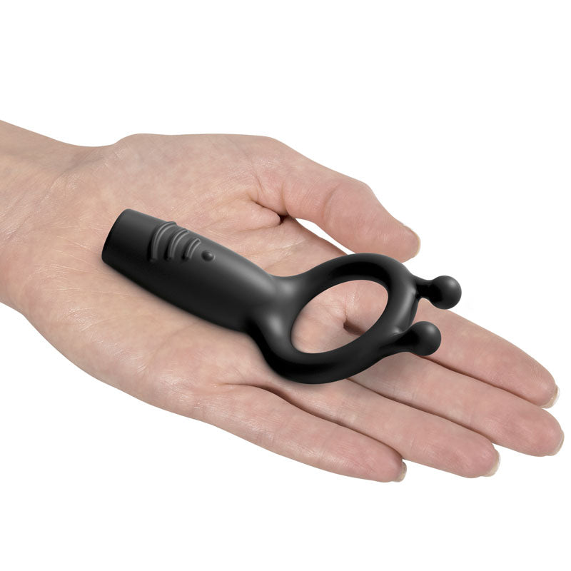 Sir Richards Vibrating Silicone Super C-Ring 4.8 Inch Grey Rechargeable