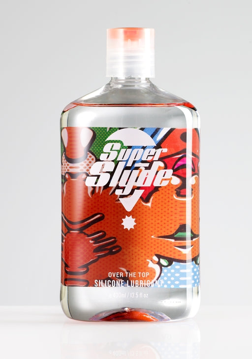 Superslyde Originals 400ml Silicone Lubricant Clear Bottle with One-Hand Press Dispenser