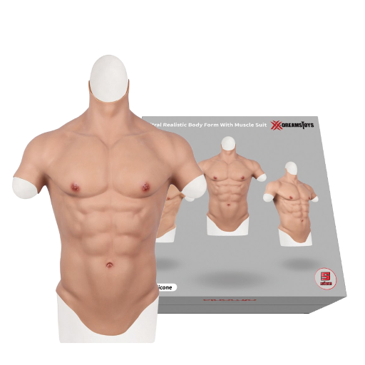 XX-DREAMSTOYS Ultra Realistic Silicone Muscle Suit for Men Size S Light Skin Tone